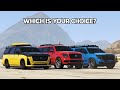 GTA 5 ONLINE - CAVALCADE XL VS LANDSTALKER XL VS GRANGER 3600LX (WHICH IS BEST SUV?)