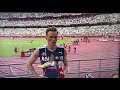 Karsten Warholm epic 400m hurdle post race interview