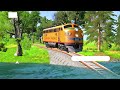 Train vs Single Bulge Rail Track - Beamng Drive