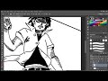 speed drawing action comic