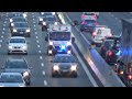 POLIZIA STRADALE BLOCCATA NEL TRAFFICO SCORTA CRI GALLARATE IN SIRENA+CARRO ATTREZZI IN SIRENA (A8)