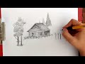 How to draw a cottage house|drawing tutorial