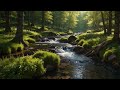 1 Hour | Calming forest river stream - nature ambience