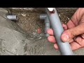 Tips and Tricks of Experienced Craftsmen || Replace T-joints of PVC pipes in tight spaces