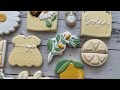 Lemon Theme Sugar Cookies Decorated