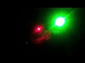 Low red laser and powerfull green laser