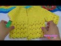 Chambrita para bebe tejida a crochet Punto Fantasia MUY FACIL!