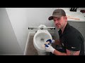 How To Install A Toilet  - Closet Flange On A Concrete Floor Installation! NEW CONSTRUCTION