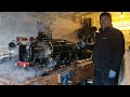 First Live Steam test of my 5 inch gauge 9F locomotive on the rolling road in the workshop
