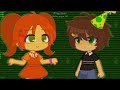 Cindy(Pigtail girl)and evan in my style...? || Fnaf4 || by yuri hinari ||