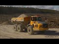 Volvo A40E & CAT 740 & Volvo A40E Tipping