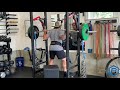 Bow Bar Box Squat w  chains