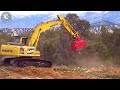 65 Incredible Biggest Stump Removal Excavators Combined with Chainsaw Machine at Another Level
