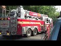 FDNY Engine 273 Spare & Ladder 129 responding to a class 3 alarm