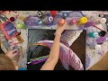 DA11 Violet Feathers (1) Acrylic Pour Art with Sandra Lett 012118