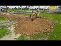 Power Old Bulldozer Incredible Can Do D20p Pushing Land New area Development With dump truck mini