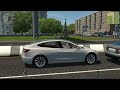 Tesla Model 3|city car driving [logitech g29]