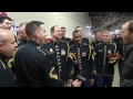 Army Chorus and Lee Greenwood sing a capella God Bless the USA impromptu at the Winter Classic