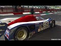 Nissan R90CK Group C car racing at Mugello: VRH35Z V8 Engine Sound w/ Unusual 'Rear' Exhaust!