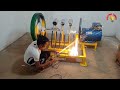 How To Make Flywheel Free Energy Spring & Piston Machine Electricity Generator 220v 15kw Alternator