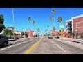 Driving Downtown Los Angeles to Santa Monica, Sunset Blvd