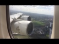 Emirates A380 smooth take-off at schiphol airport