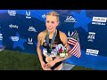Parker Valby after finishing 2nd in 10,000m at 2024 US Olympic Trials