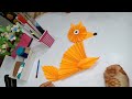 Beautiful Paper Fox #ayaancraftsandartsideas#craft#papercrafts#art#long#viral#fox