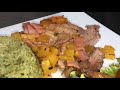 CENA FÁCIL EN POCO TIEMPO | ARROZ VERDE | LOMO DE CERDO HAWAIANO | PURE DE PAPA | CREA CON CARO