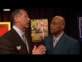 Mr. McMahon and General Manager Teddy Long talk