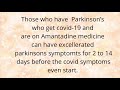 Parkinson’s Disease and COVID-19