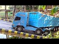 SILUMAN EXTREME Dump Truk Fuso 220Ps SUPER PANJANG Dump Truk Trailer Muatan Tanah Rc Handmade