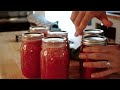 Making Strawberry Lemonade Concentrate for Canning
