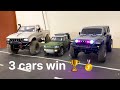 Rc cars Obstacle test, Toyota Fortuner, Range Rover Defender, Volvo Excavator, suzuki jimny, jeep