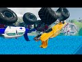 MONSTER CAR JUMPING In Pools #004 BeamNG.drive
