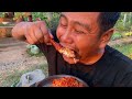 SPICY But Yummy🔥🔥🔥 Cook Chicken Drumstick And Eat - Cambodian Food Cooking