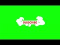 9 2d Cartoon Youtube Subscribe and Like Button - Green Screen Template | Easy to use | No Copyright