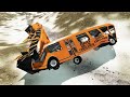 Long Articulated Bus Fails#1 - Beamng drive