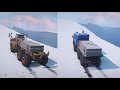 Snowrunner CAT 745C vs Azov 42 20 Antarctic | Battle of Monsters