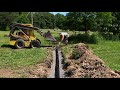 Installing a french drain and curtain drain