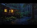 Pioggia Rilassante per Dormire in 5 Minuti - Suoni di Pioggia sul Tetto nella Foresta Nebbiosa