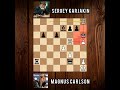 The most beautiful and clean queen sacrifice in chess history| Magnus Vs Sergey (2016)