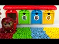 Oddly ASMR Garage | How I Made 4 BIG Slime Stress Balls Mixing Rainbow Beads AND 4 Color ASMR Garage