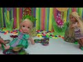 Fidget Spinners !  Elsa & Anna Toddlers in Spinner Land - Toy Dinosaur