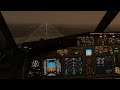 MSFS PMDG B737 BBJ, late landing clearance on Vatsim at Keflavik Airport in bad weather