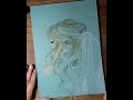 Sketch of a Bride using pencil colors || Рисунок невесты #sketch #drawing #pencilcolour