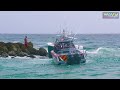 MILLION DOLLAR BOAT CRASHES INTO ROCKS AT BOCA INLET !! | HAULOVER INLET BOATS | WAVY BOATS