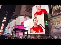 Cristiano Ronaldo in Times Square! Madame Tussaud's unveiling their new wax representation.