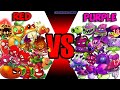 Team PURPLE vs RED-ORANGE Plants - Who Will Win? - PvZ 2 Team Plant vs Team Plant