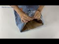 I turned an old pair of jeans into a new drawstring backpack ,drawstring bag tutorial from old jeans